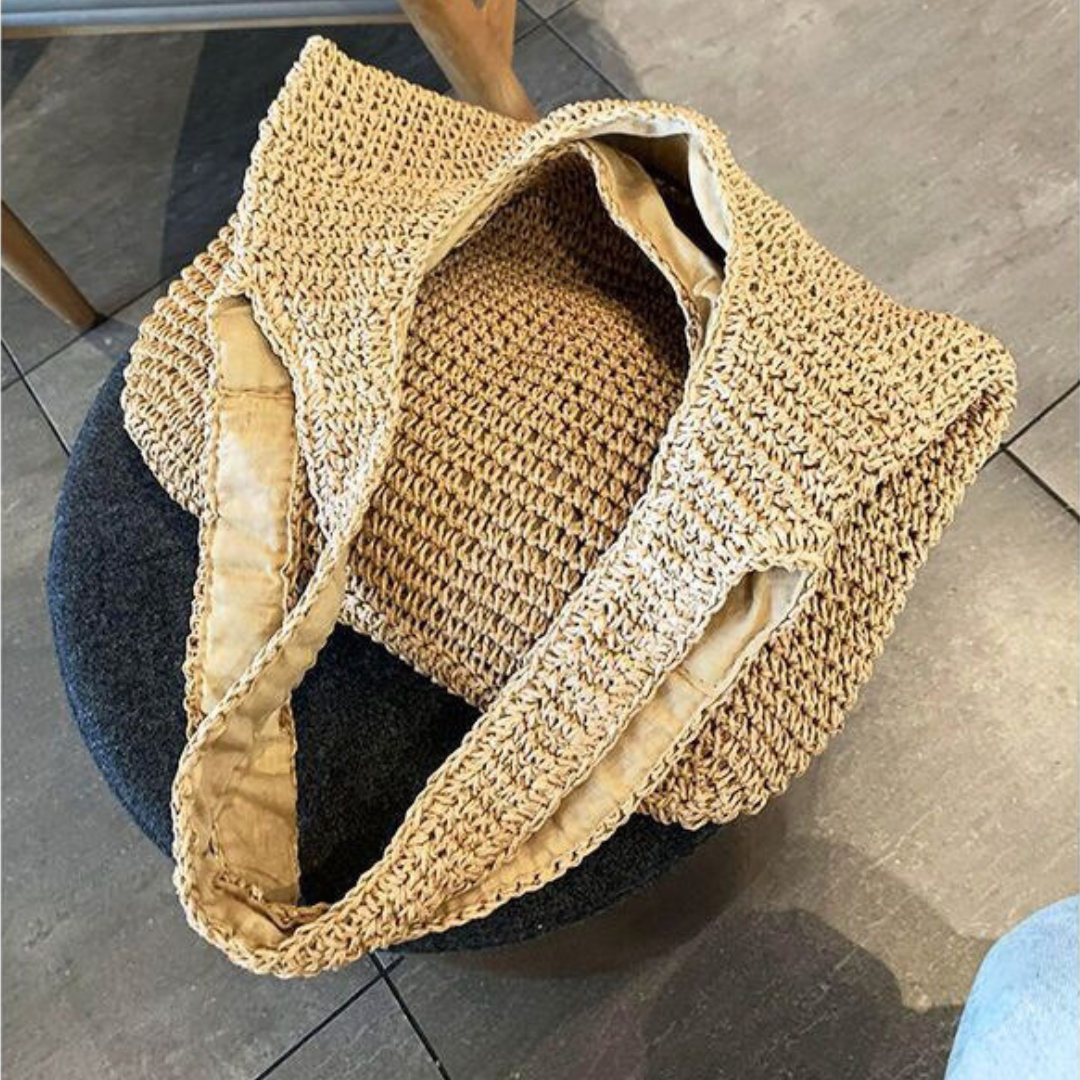 Natural Rattan Woven Tote Handmade Shoulder Bag
