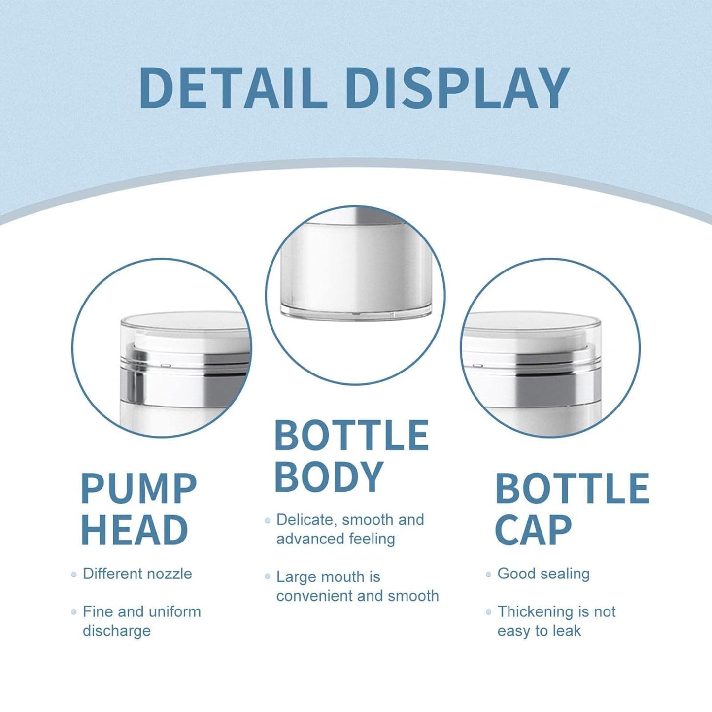 Cream Jar Vacuum Bottle ( 3 Pack )