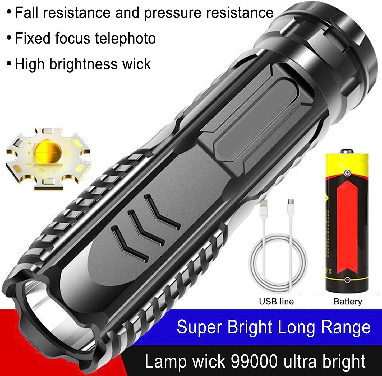 Multifunctional Rechargeable Flashlight