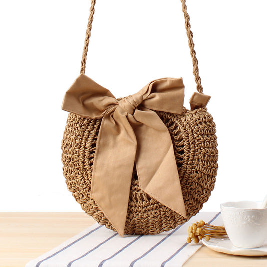 Cute Bow Crossbody Woven Handmade Crochet Bag
