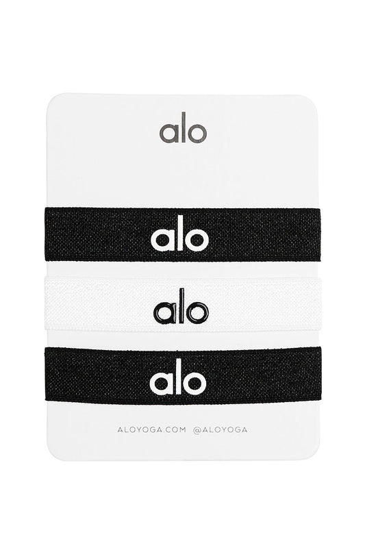 Alo Hair Tie - Black/White