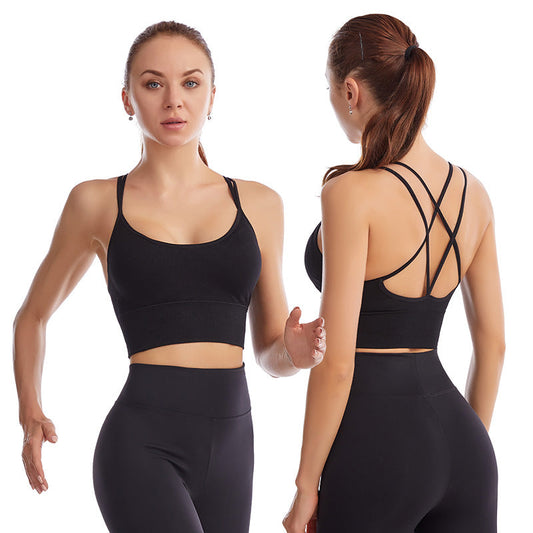 Cross-Back Plus Size Sports Bra: Comfort and Support for Yoga and Fitness
