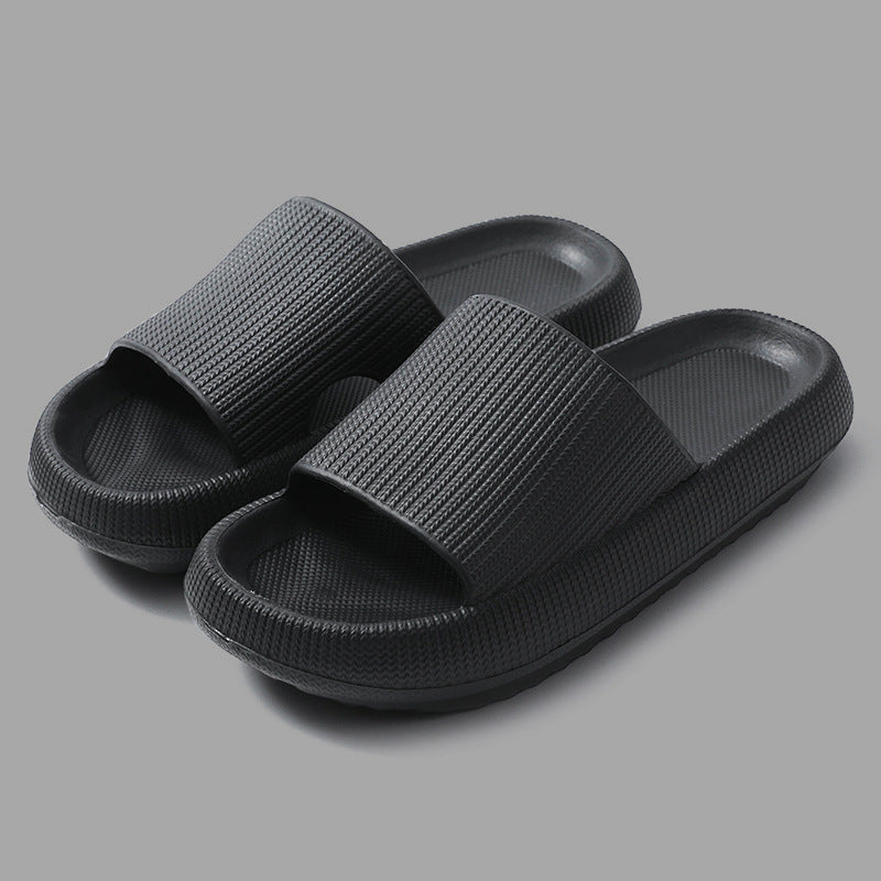 Unisex Solid Color Thick Soled Slippers