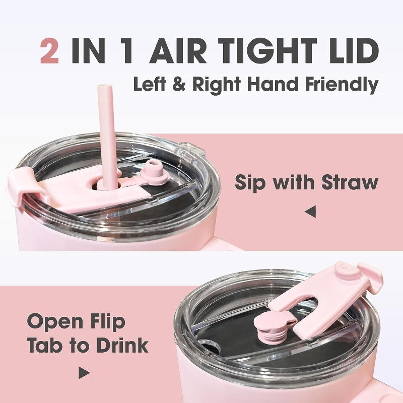 Stainless Steel Vacuum Insulated Lid And Straw Tumbler