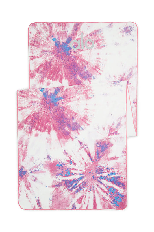 Tie-Dye Grounded No-Slip Towel - Pink Tie Dye