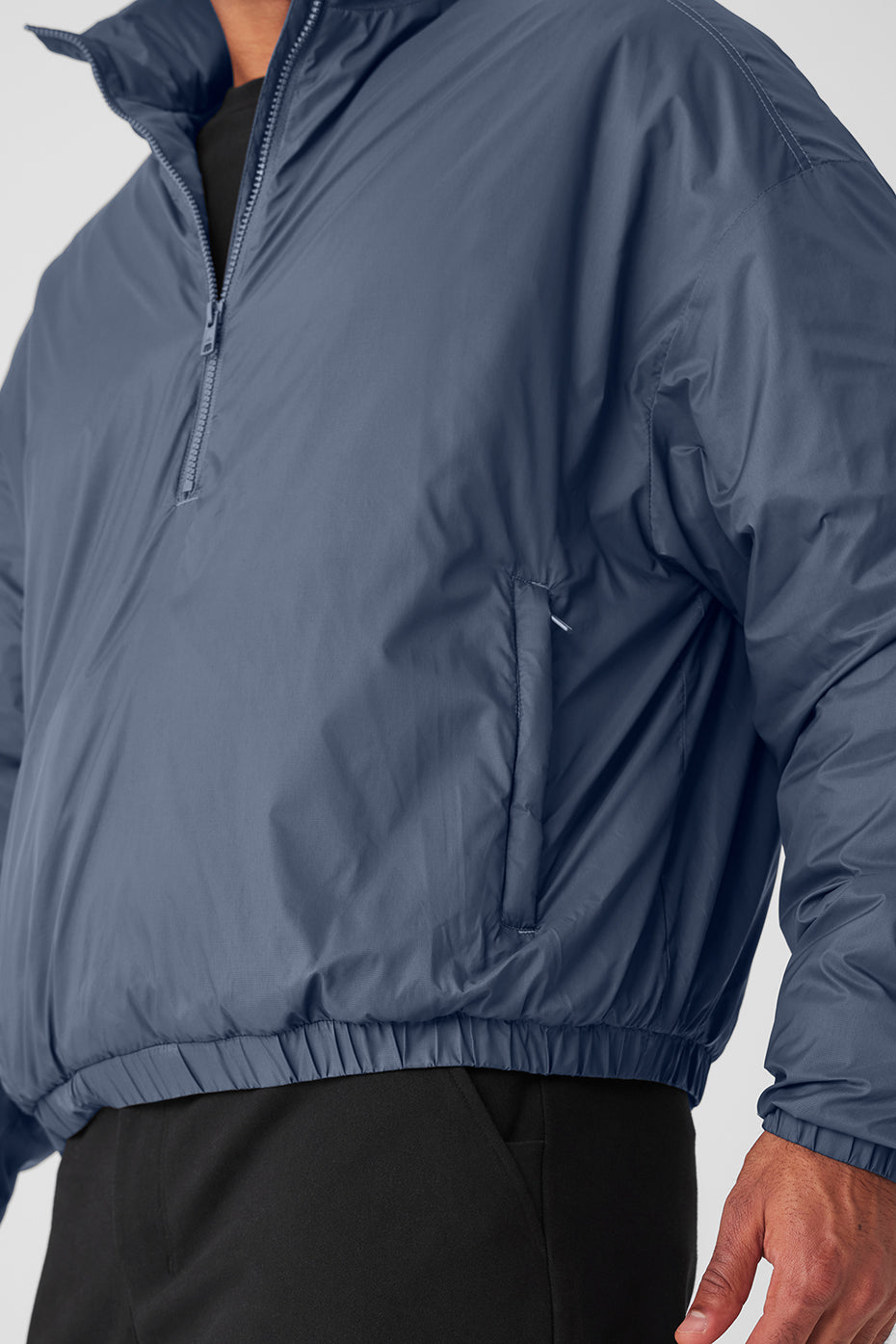 Latitude Light Weight 1/2 Zip Pullover Jacket - Bluestone