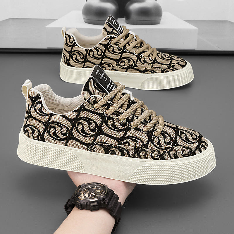 Trendy Low-Tops & Printed Canvas Men's Shoes