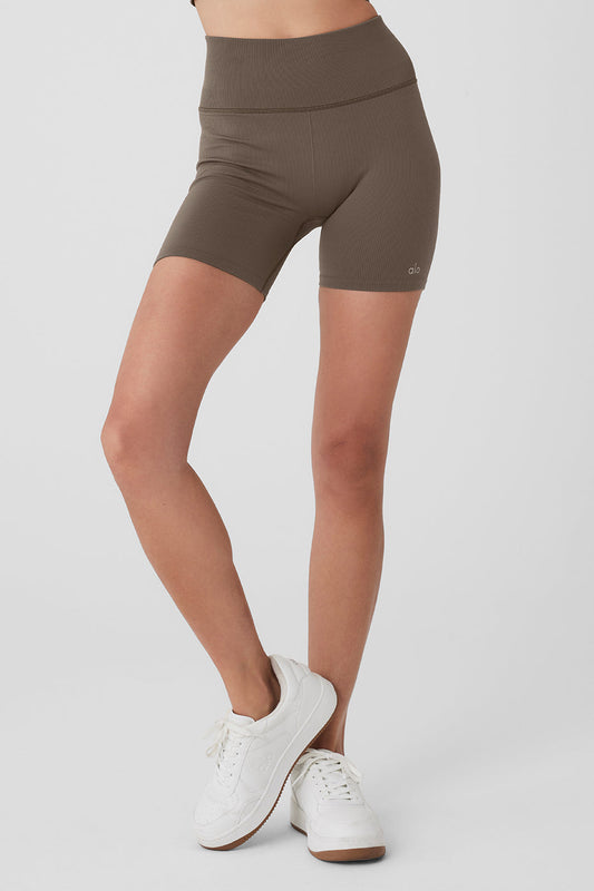 5' Seamless Ribbed Favorite Short - Olive Tree